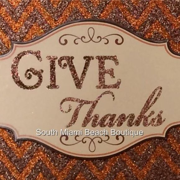 Pumpkin Thanksgiving Decor Wall Sign Fall Door Plaque Decoration GIVE THANKS - Picture 2 of 4
